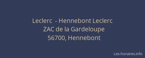 Leclerc  - Hennebont Leclerc