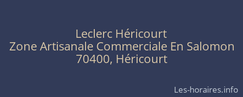 Leclerc Héricourt