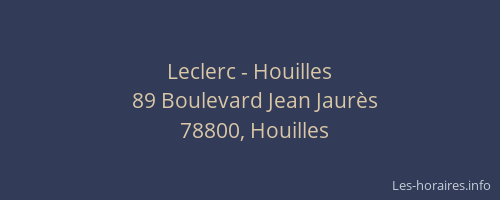 Leclerc - Houilles
