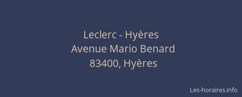 Leclerc - Hyères