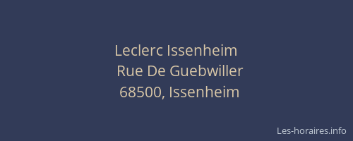 Leclerc Issenheim