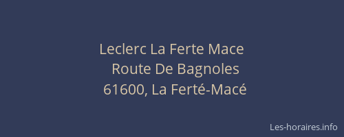 Leclerc La Ferte Mace