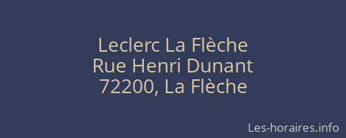 Leclerc La Flèche