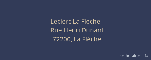 Leclerc La Flèche