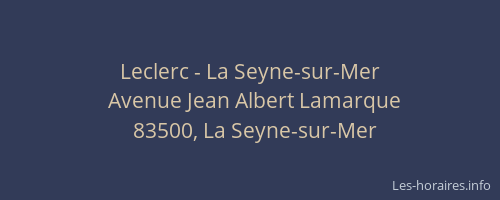 Leclerc - La Seyne-sur-Mer