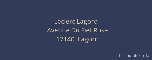 Leclerc Lagord