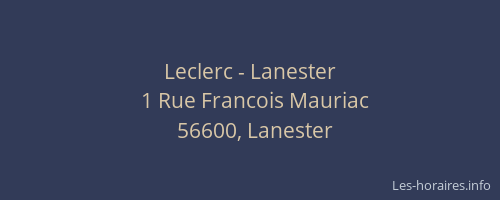 Leclerc - Lanester