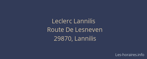 Leclerc Lannilis