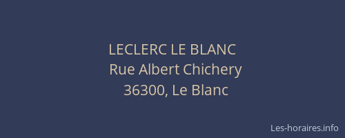 LECLERC LE BLANC