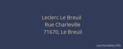 Leclerc Le Breuil