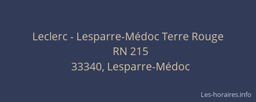 Leclerc - Lesparre-M&eacute;doc Terre Rouge