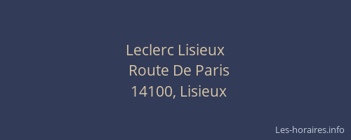 Leclerc Lisieux