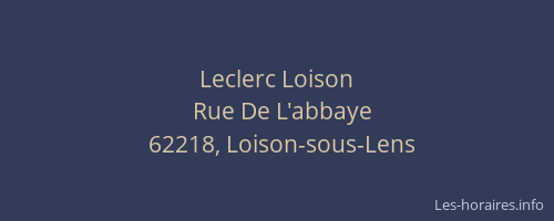 Leclerc Loison