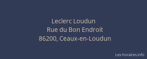 Leclerc Loudun