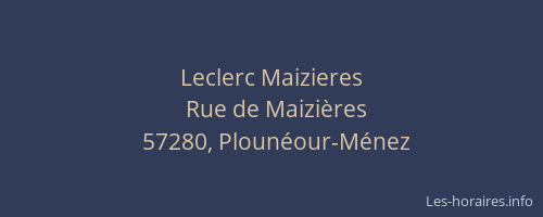 Leclerc Maizieres