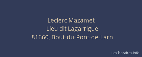 Leclerc Mazamet