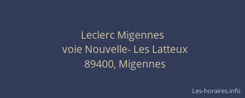 Leclerc Migennes