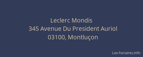 Leclerc Mondis