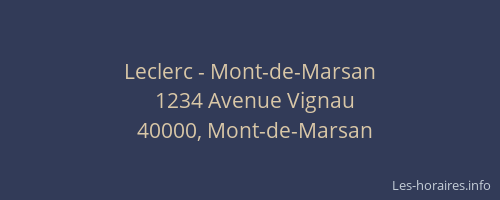 Leclerc - Mont-de-Marsan