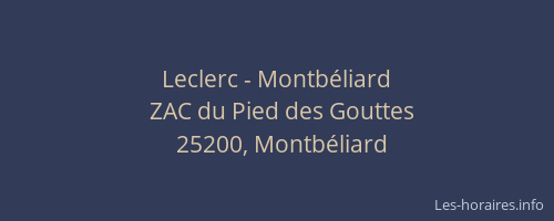 Leclerc - Montbéliard