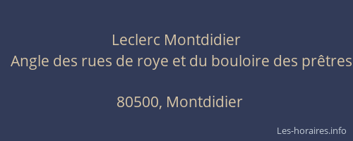 Leclerc Montdidier