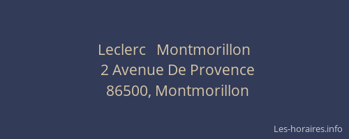 Leclerc   Montmorillon
