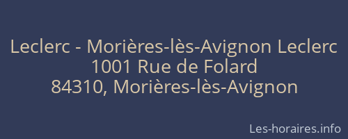 Leclerc - Morières-lès-Avignon Leclerc