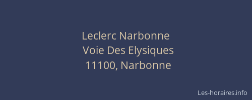 Leclerc Narbonne