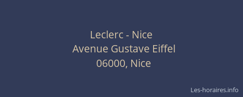 Leclerc - Nice