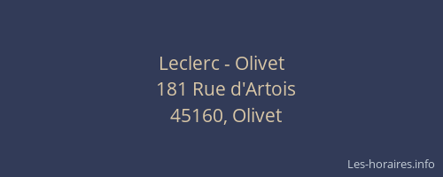 Leclerc - Olivet