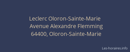 Leclerc Oloron-Sainte-Marie