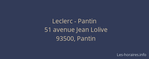 Leclerc - Pantin