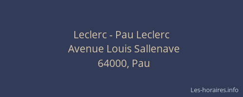Leclerc - Pau Leclerc