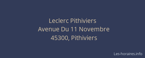 Leclerc Pithiviers