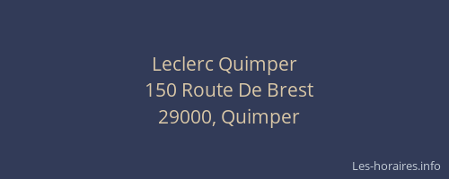 Leclerc Quimper