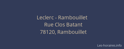 Leclerc - Rambouillet