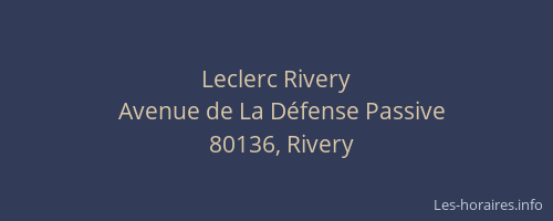 Leclerc Rivery