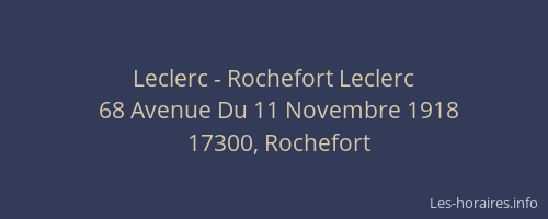 Leclerc - Rochefort Leclerc