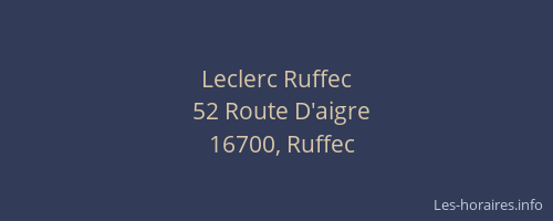 Leclerc Ruffec