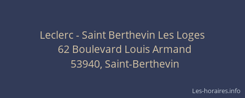 Leclerc - Saint Berthevin Les Loges