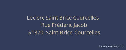 Leclerc Saint Brice Courcelles