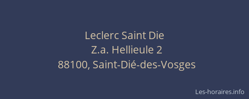 Leclerc Saint Die