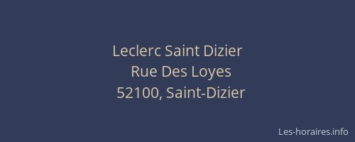 Leclerc Saint Dizier