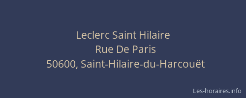 Leclerc Saint Hilaire