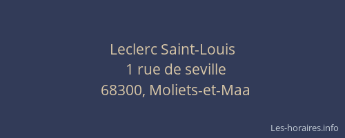 Leclerc Saint-Louis