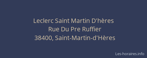 Leclerc Saint Martin D'hères