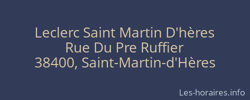 Leclerc Saint Martin D'hères