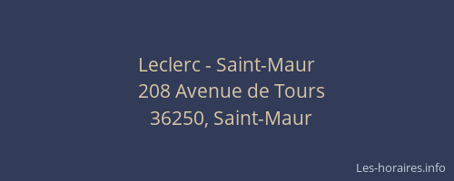 Leclerc - Saint-Maur