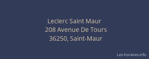 Leclerc Saint Maur
