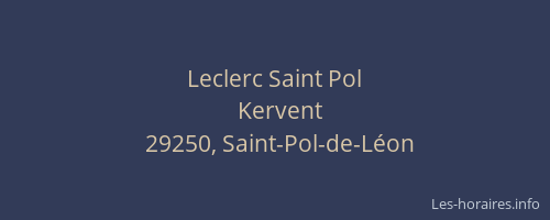 Leclerc Saint Pol